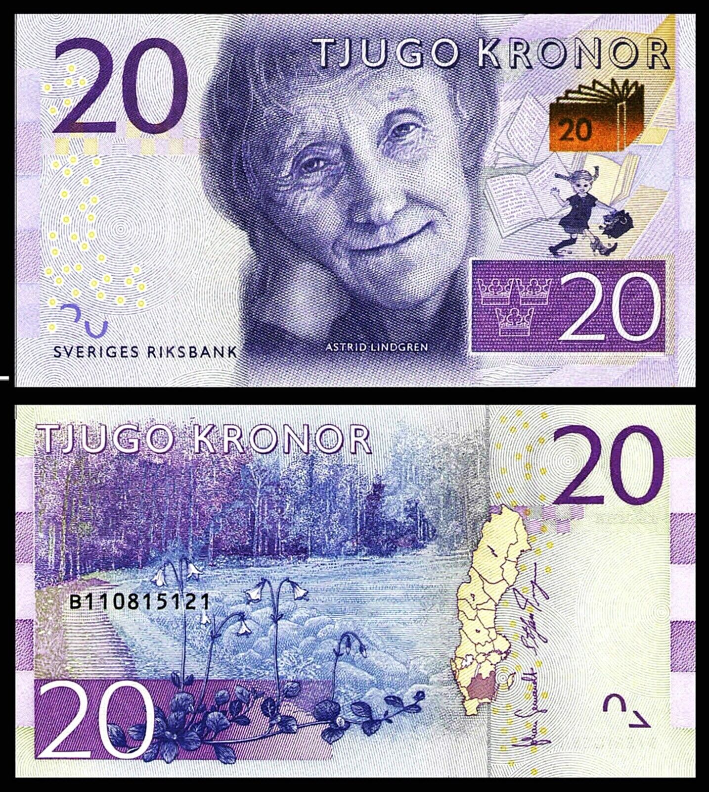 Sweden Suede 20 Kronor 2015, UNC, P-69