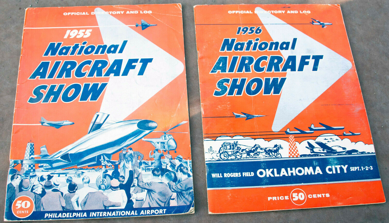 1955 and 1956 National Aircraft Show Directory and Log Oklahoma and Pennsylvania