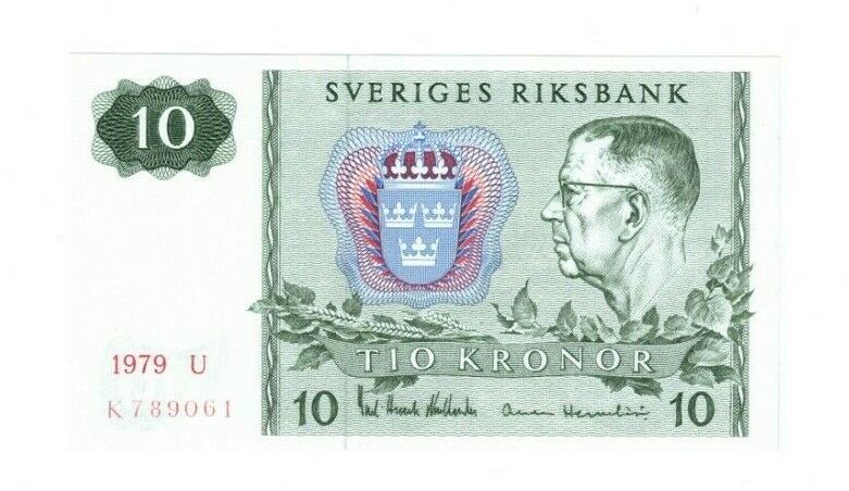 1979 Sweden 10 Kronor Banknote unc P52