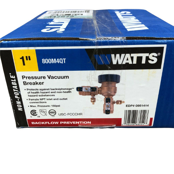 Watts 1 In. 800M4-QT Bronze Pressure Vacuum Breaker 0951414