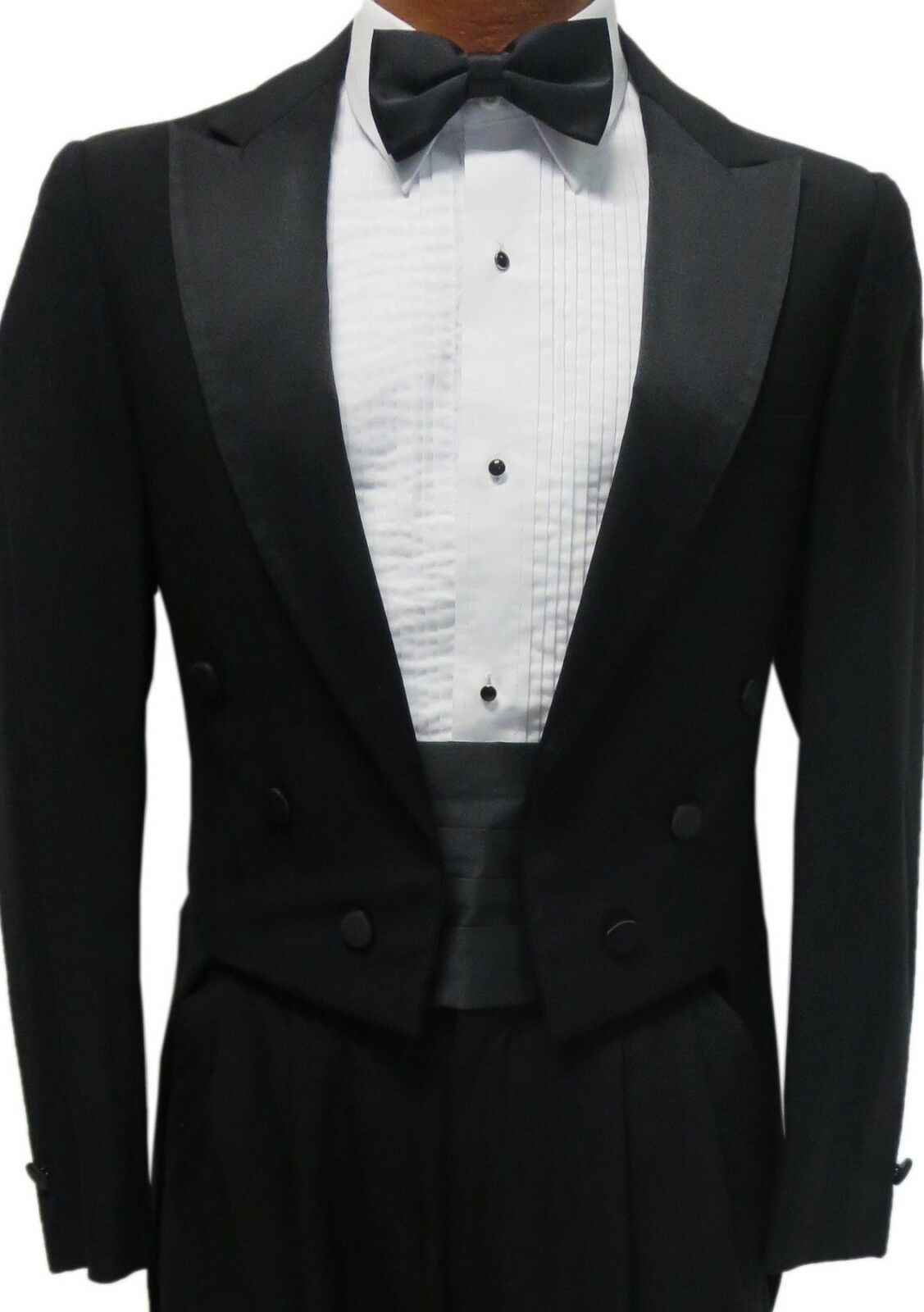 Black Tuxedo Tailcoat Damaged Cheap Mardi Gras Coat Theater Tails Discount Tux