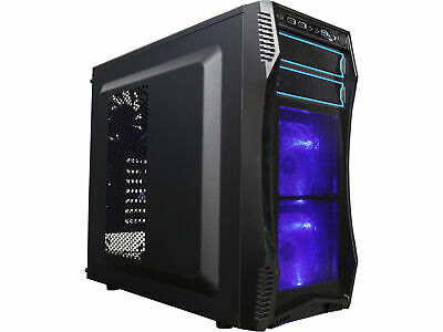 Rosewill Gaming Computer PC Case, ATX Mid Tower w/ Blue LED Fans CHALLENGER S