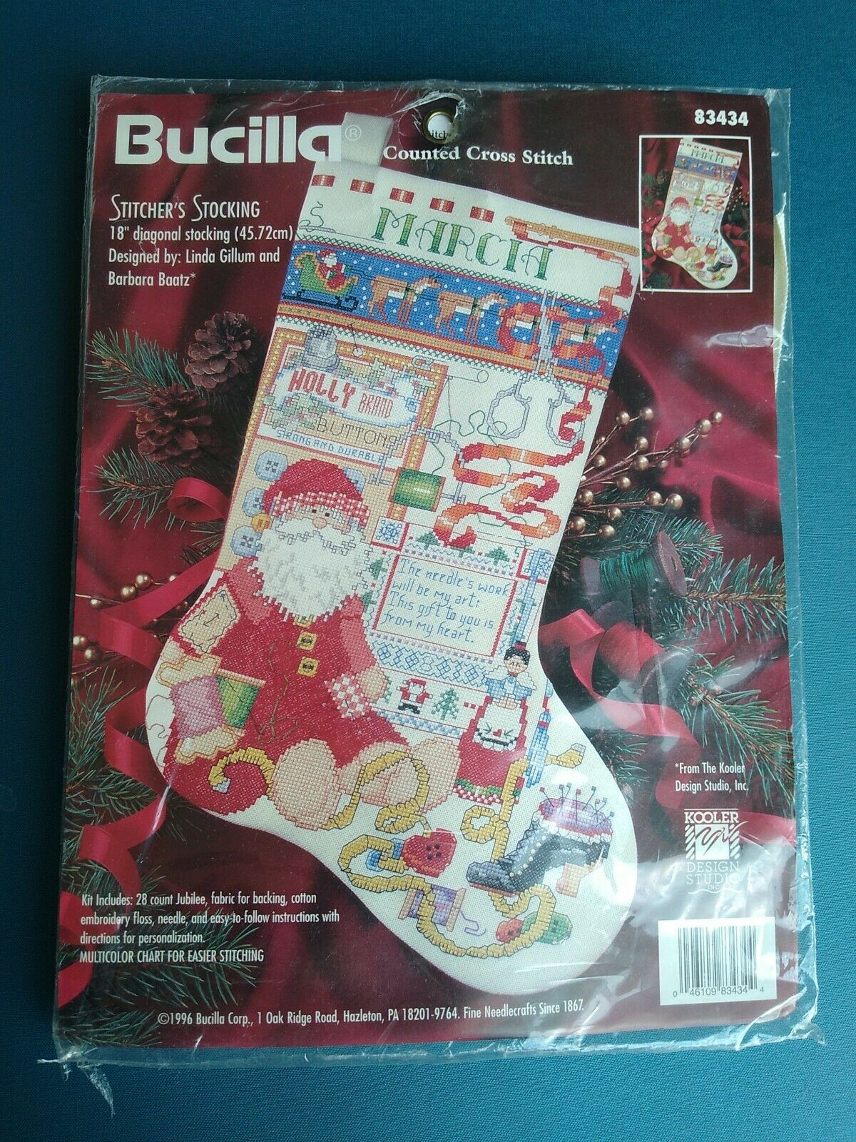 BUCILLA Santa Claus Stocking Counted Cross Stitch Embroidery 83434 Christmas 🎅