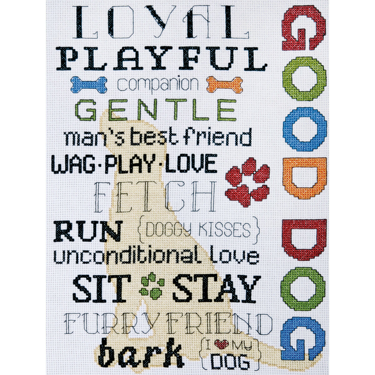 Good Dog Counted Cross Stitch Kit-9"X12" 14 Count, Pk 1, Design Works
